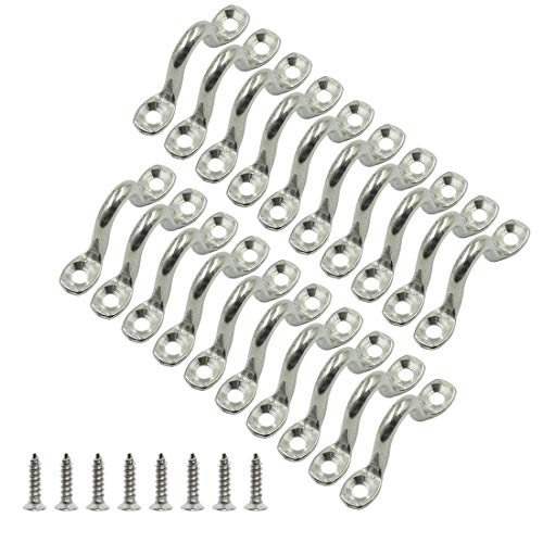 15 Pcs M5 316 Stainless Steel Pad Eyes - Bimini Boat Top Tie Downs, Kayak Deck Loops, Anchor Points For Rigging