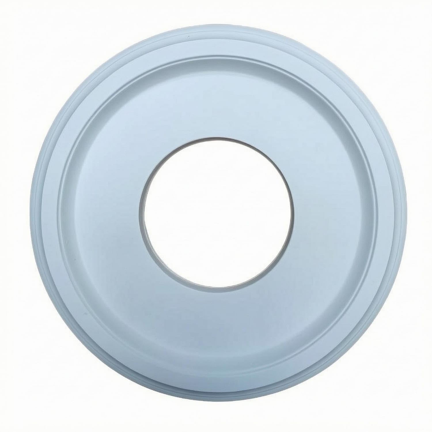 pu ceiling lamp panel white round ceiling panel smooth surface light fixture trim hollow center, solid circle - od