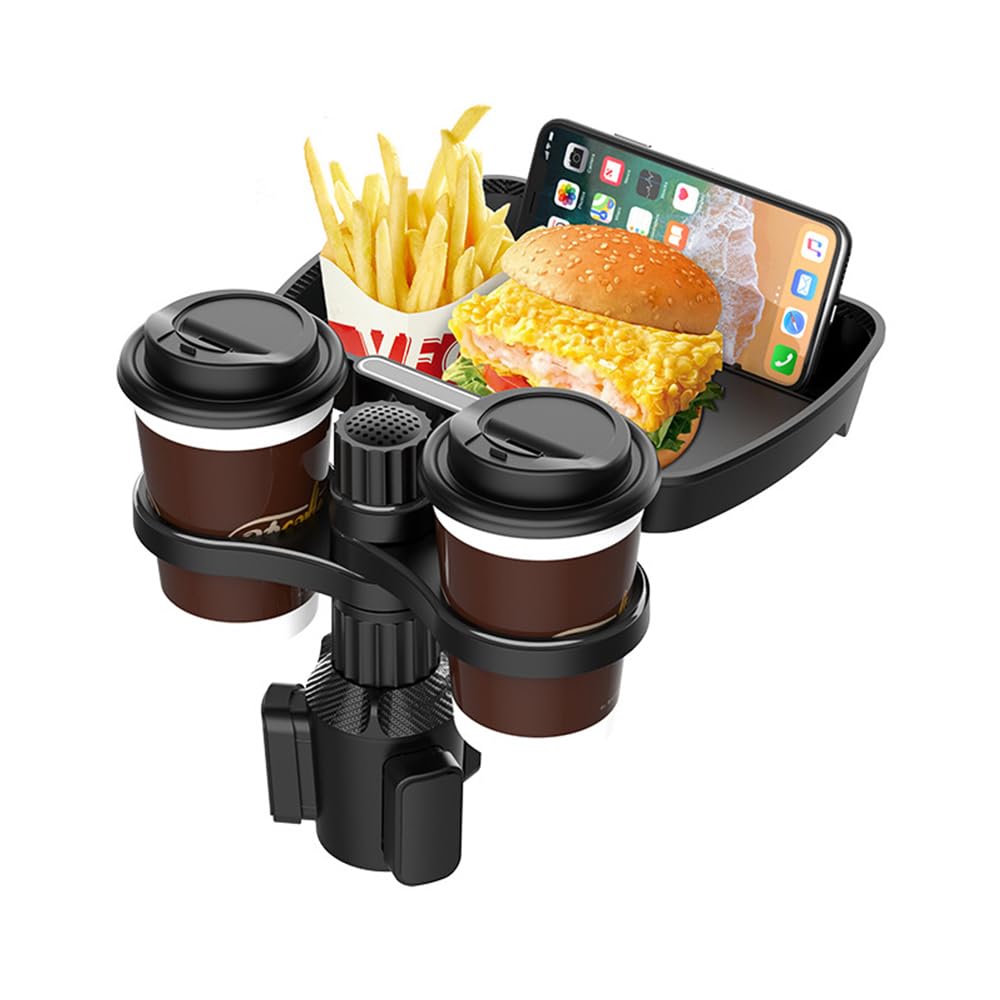 POFET Tavolo per Auto Vassoi per Auto Regolabili a 360 Gradi Portabicchieri per Auto Vassoio per Auto per Accessori per Auto da Viaggio su Strada