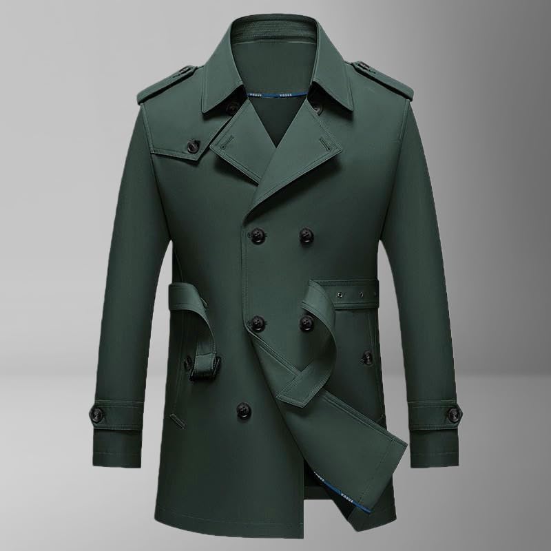 Gabardina corta de negocios para hombre abrigo de otoño XL 5