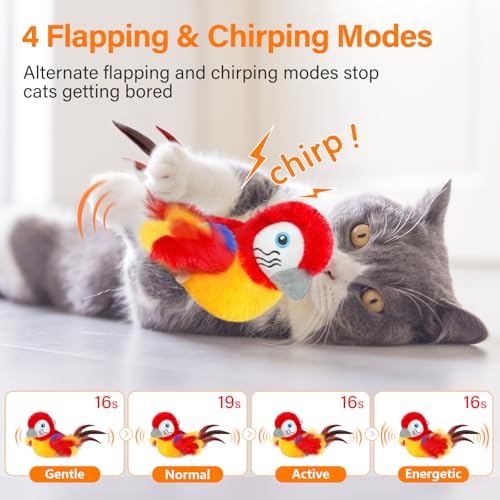 Jouet interactif pour chat tactile oiseau électrique rechargeable