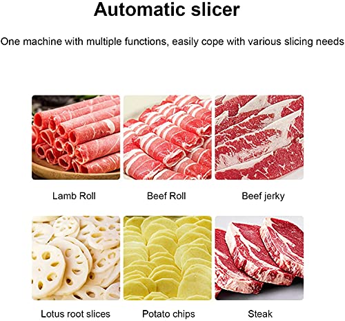 WXking Elektrischer Slicer, Fleischschneider für Geschäfts- oder Zuhause, Schneidhub ist 18 cm, 6mm einstellbare Dicke… – Bild 3