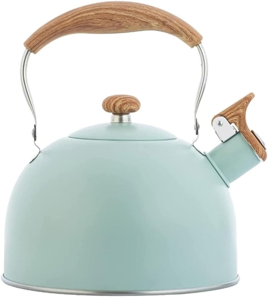 RUVOO Kettle Stovetop Whistling Tea Kettle 2.5L Stainless Steel Stovetop Kettles Tea Kettle Whistling Kettle Anti-scalding Handle Tea Pot Tea Kettle Stovetop Teapot (Color : B, Size : 2.5L)