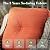 ovios Outdoor 5 Piece Patio Furniture with Fire Pit Table,Wicker Coversation Set with Swivel Rocking Chair,Comfy Sectional Deep Sofa for Outside Porch Balcony Backyard Pool,Orange