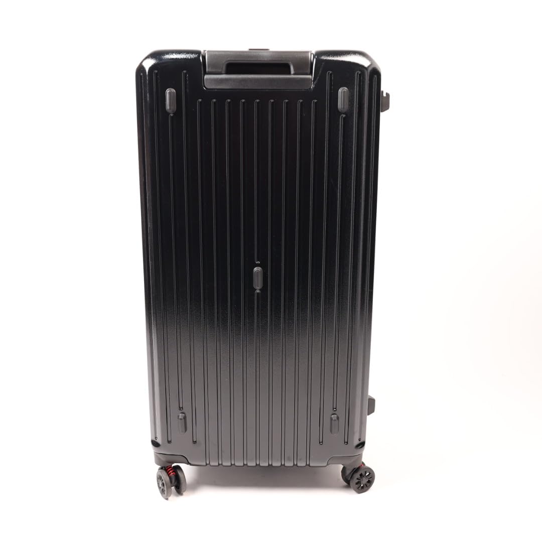 Valigia grande da 76,2 cm, guscio rigido in ABS nero, 5 ruote girevoli 360, serrature TSA, protezioni angolari in alluminio