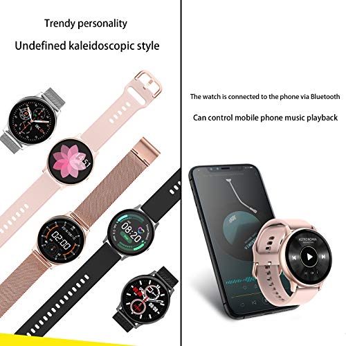 Smartwatch, 1,2-Inch Volledig Aanraakscherm, Vrouwelijk Bluetooth-Waterdicht Horloge Met Meerdere Sportmodi, Gezondheidscontrole, Compatibel Met Ios En Android,A - Afbeelding 5