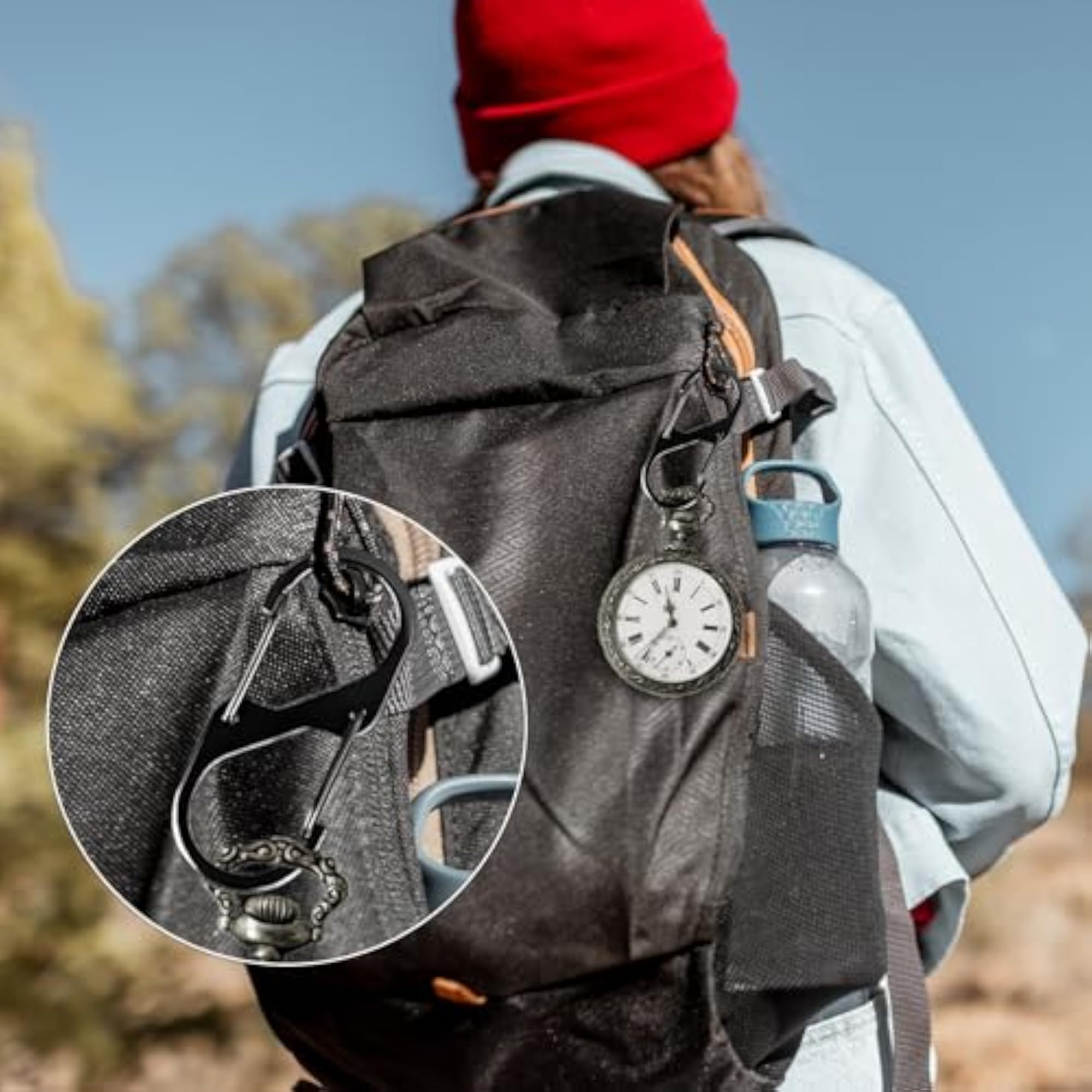 Zipper Locks with Carabiner Clip, Theft Deterrent Travel Locks