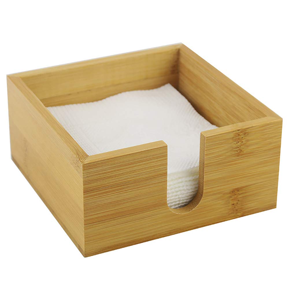 Bamboo Wooden Tissue Box Cover Napkin Holder Storage Dispenser for Kitchen Dining Room Bathroom