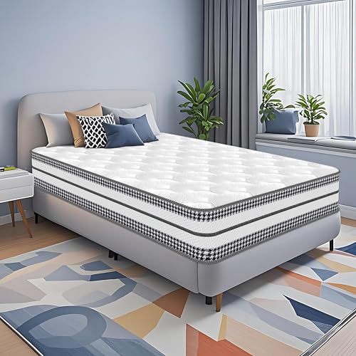 Colchón 90 x 200 cm, Colchón Viscoelástico Firmeza Media H3, Memory Foam - Muelles Ensacados - Latex, 7 Zonas Confort, Ergonómico, Transpirable,...
