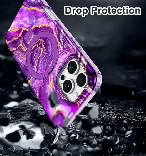 Casehas for iPhone 16 Pro Max Case 2024, [Magnetic Invisible Stand] [Compatible with MagSafe] [Military Grade Drop Protection] Slim Translucent Matte Back Shockproof Protective Cover, Deep Purple - image 7