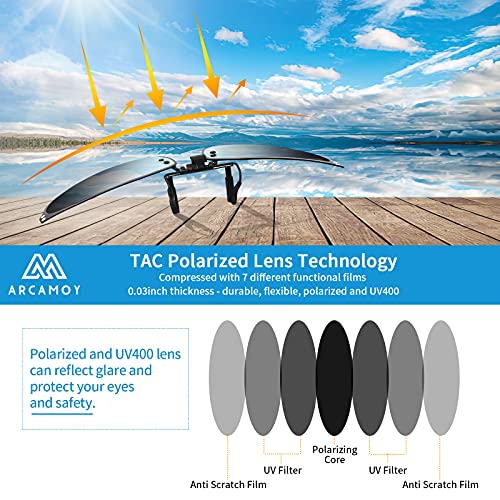 Clip on Sunglasses Over Prescription Glasses Polarized Anti Glare Flip Up UV Protection Glasses For Men Women 5