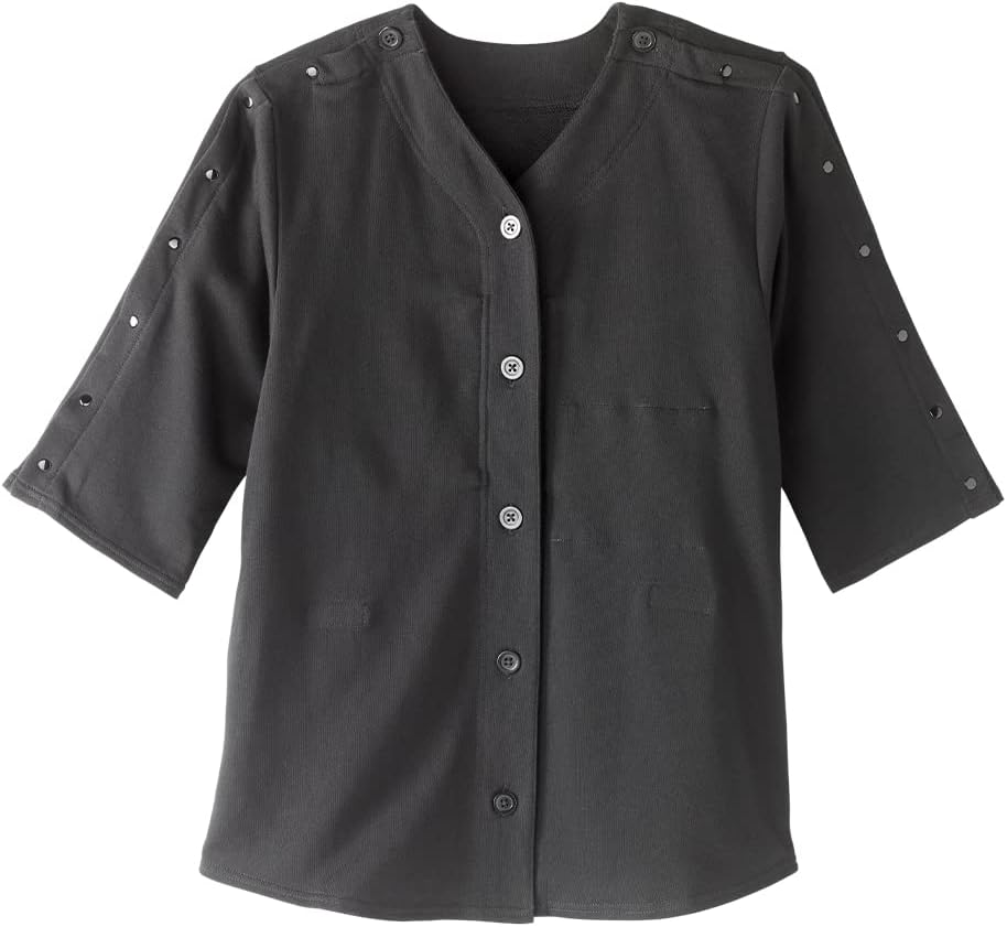 Women’s Surgical Recovery Adaptive Patient Jacki® Top – Blue Post-Surgery Garment – The Jacki