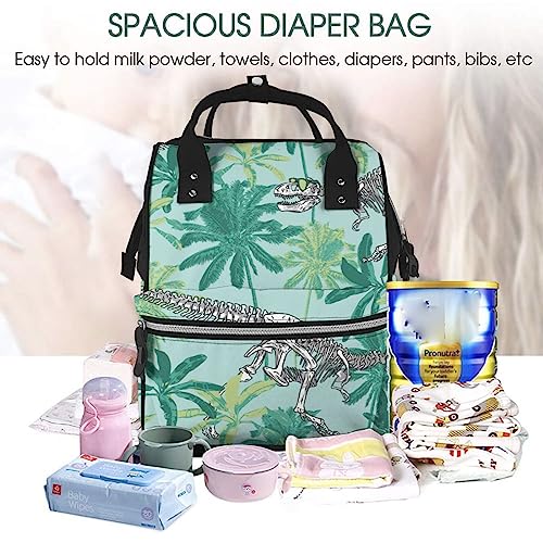 Sac à dos ordinateur portable dinosaure tropical au design multicolore unique