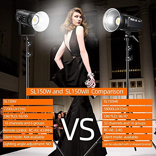 Godox SL150WII SL150II LED Videoleuchte, 5600K Bowens Mount mit BD-04 CRI 96 TLCI 97 Daylight Balanced, Eingebaute 8 FX… – Bild 5