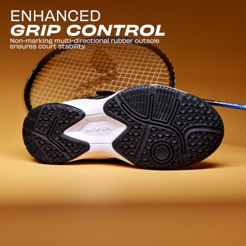 Image of Nivia Hy-Court 3.0 Kids Indoor Court Shoes, Lightweight Non-Marking Badminton Shoes with Cushioned Comfort & Durable Grip for Juniors