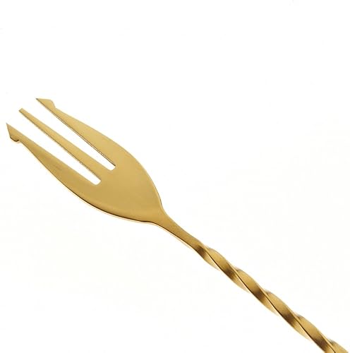 Miniatura 2 de Barfly - Cuchara de barra con tenedor, extremo 15 34" (40 cm), dorado