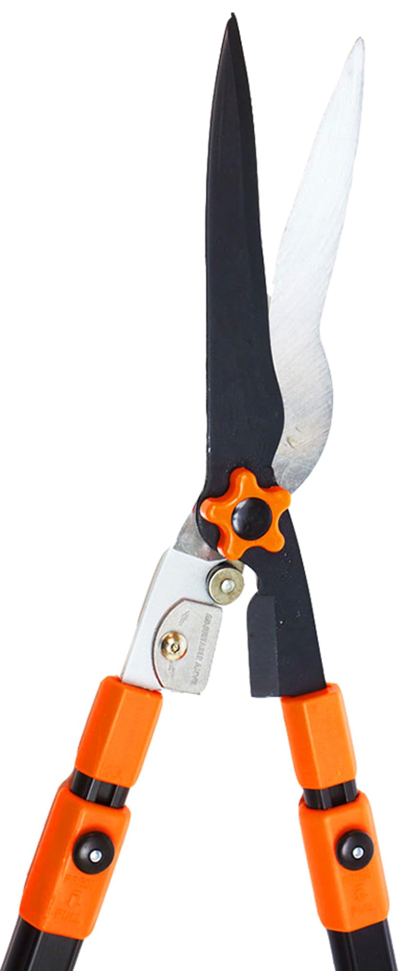 Taille-haie télescopique - Access Garden Suisse, en aluminium avec lames acier, coupe de 1 à 8 mm, sécateur intégré