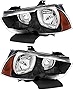 Gold Shrine For Dodge Charger Headlights Lamps Set 2011 2012 2013 2014 Halogen Driver and Passenger Side