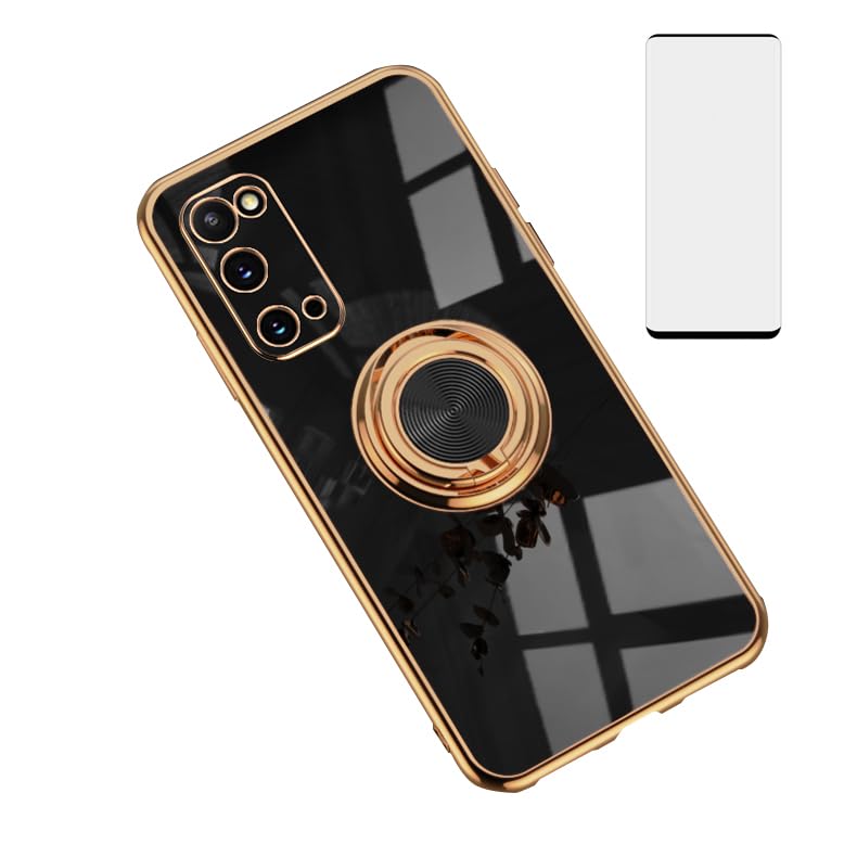 Coque Samsung Galaxy S20 5G Asuwish silicone souple avec anneau support et verre trempe