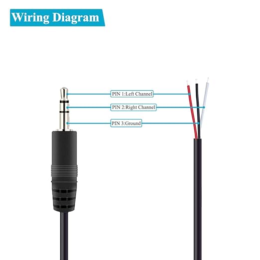 10 Pack Cable Adaptador Jack 3.5mm Macho a Cable Pelado para Audífonos miniatura 2