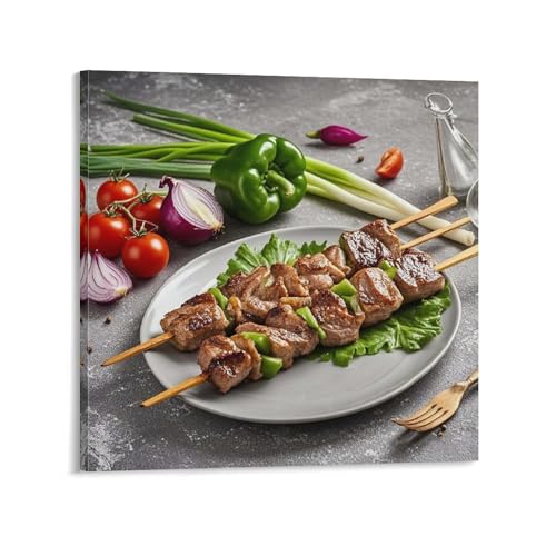 Toile murale abstraite BBQ Türkiye pour décoration de chambre moderne
