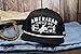 American Cattle Co. 8-Second Hat - Western Trucker Hat for Men, Snapback Rodeo Cap with Bronc Logo, Rope Detail (Black)