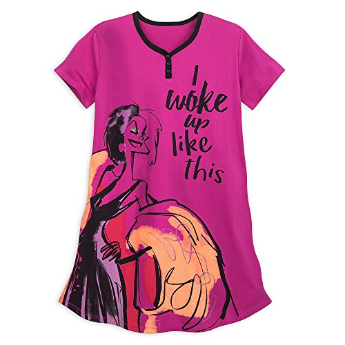Nightshirt Disney Cruella De Vil pour femme - Pyjama longue chemise de nuit 101 Dalmatiens
