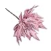 Produktbild Takefuns Künstliche Hochzeits-/Weihnachtsblätter, Glitzer, künstliche Blätter, Ahornblätter, Kreppe, künstliche Blumen, dekorative Blumen, für Weihnachtsbaum, Bürobedarf, rose, 6 Stück