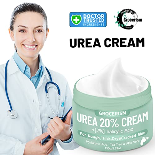 Urea Cream 20 Percent For Feet Plus 2% Salicylic Acid 5.29 Oz || Foot Cream And Hand Cream Maximum Strength With Hyaluronic Acid, Tea Tree, And Aloe Vera For Deep Moisturizes, Callus Remover And Soften #TOP1