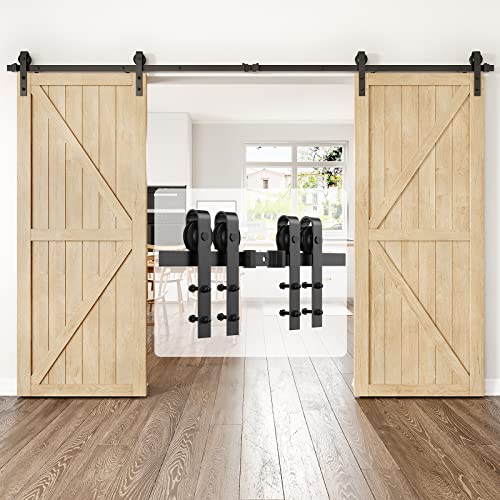 HomLxclx 12ft Heavy Duty Sturdy Sliding Barn Door Hardware...