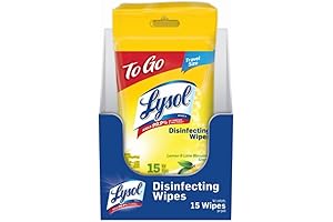 Lysol Disinfecting Lemon & Lime Blossom To-Go Travel Size 15 ct. Mini Sanitizing Wipes Flatpack
