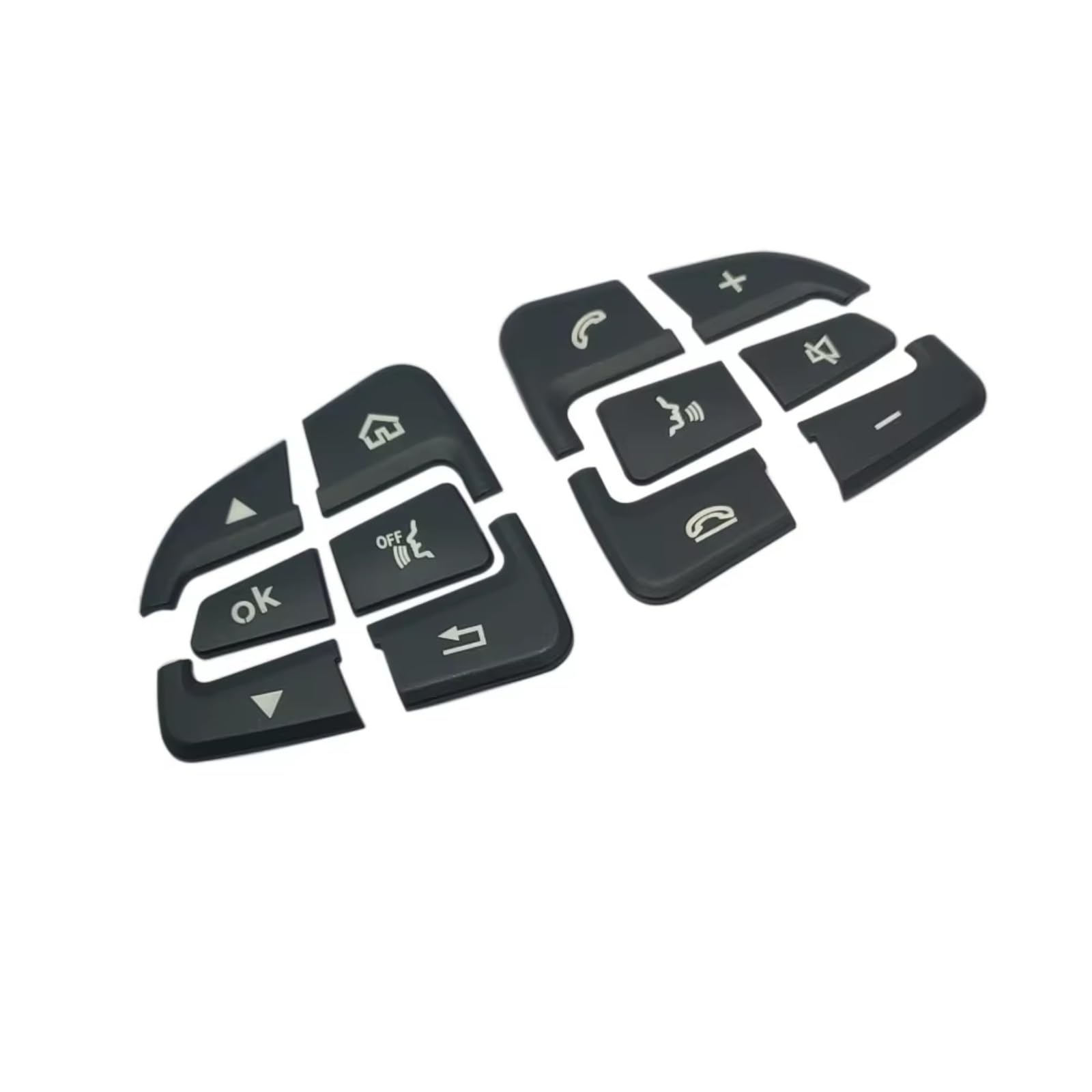 Interior Trim Stickers Compatible with Benz for W205 for GLC X253 for Vito W447 Car Steering Wheel Button Cover Stickers Trim Accessories