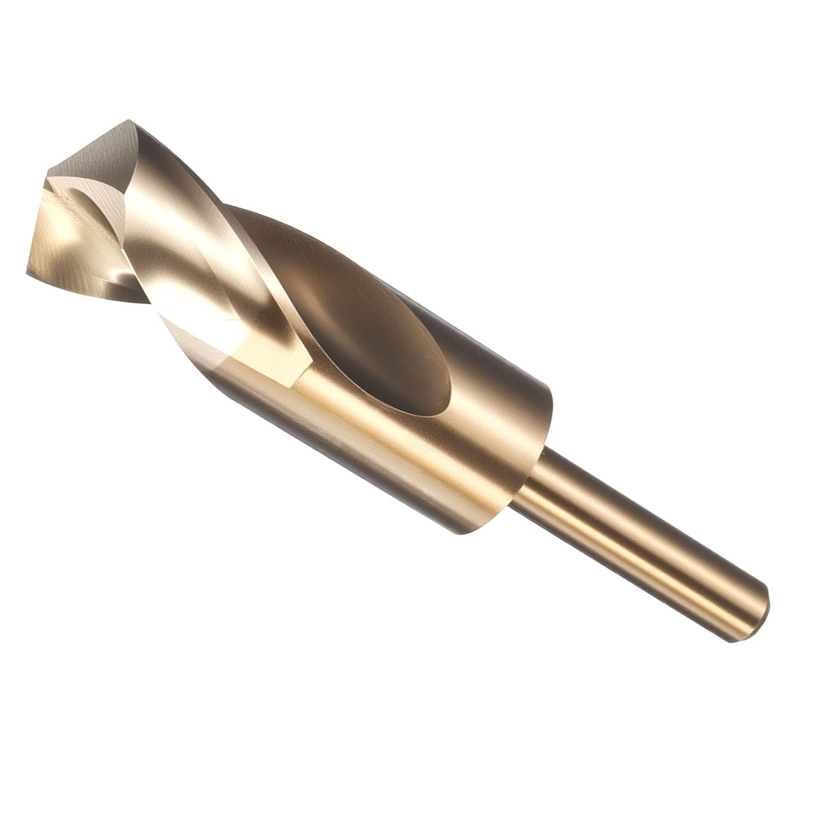 METALLIXITY Drill Bit (29.5mm), 1/2" Reduced Shank Round M2 High Speed Steel Bits 135-Degree Point Angle for Drilling Metal and Steel DIY Projects Gold