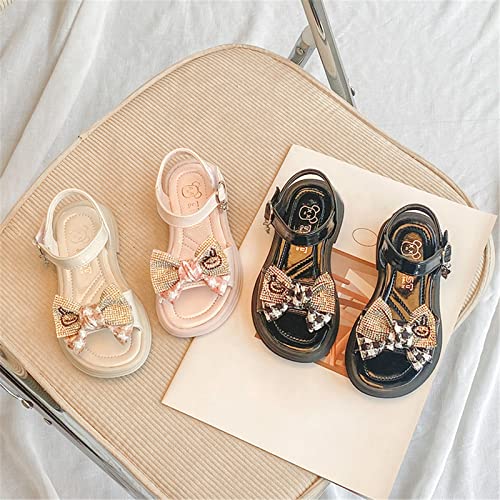 Shoes for Girls Wearproof Stretch Rhinestones Flat Sandals Minimalist Cozy Fashion Summer Dress Sandals2