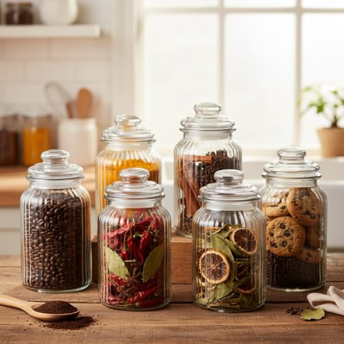 Image of ginoya brothers - Kitchen Glass Jar (4, bulllet)