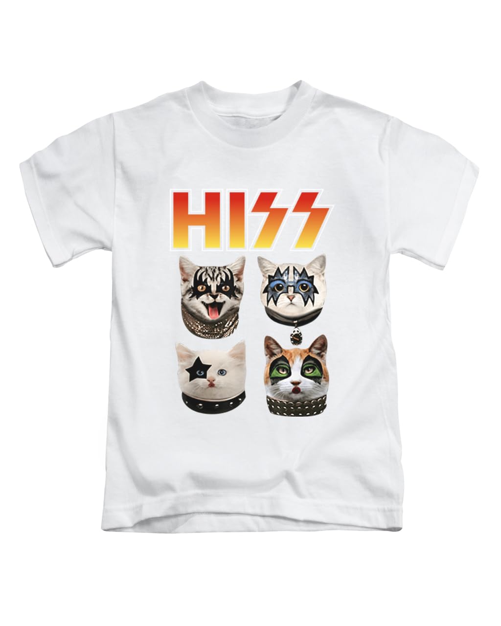 New Spirit Original Unisex White Hiss Cat Meme Cats Animal Novelty Joke Iconic Memes Tee T-Shirt Funny T Shirt Top