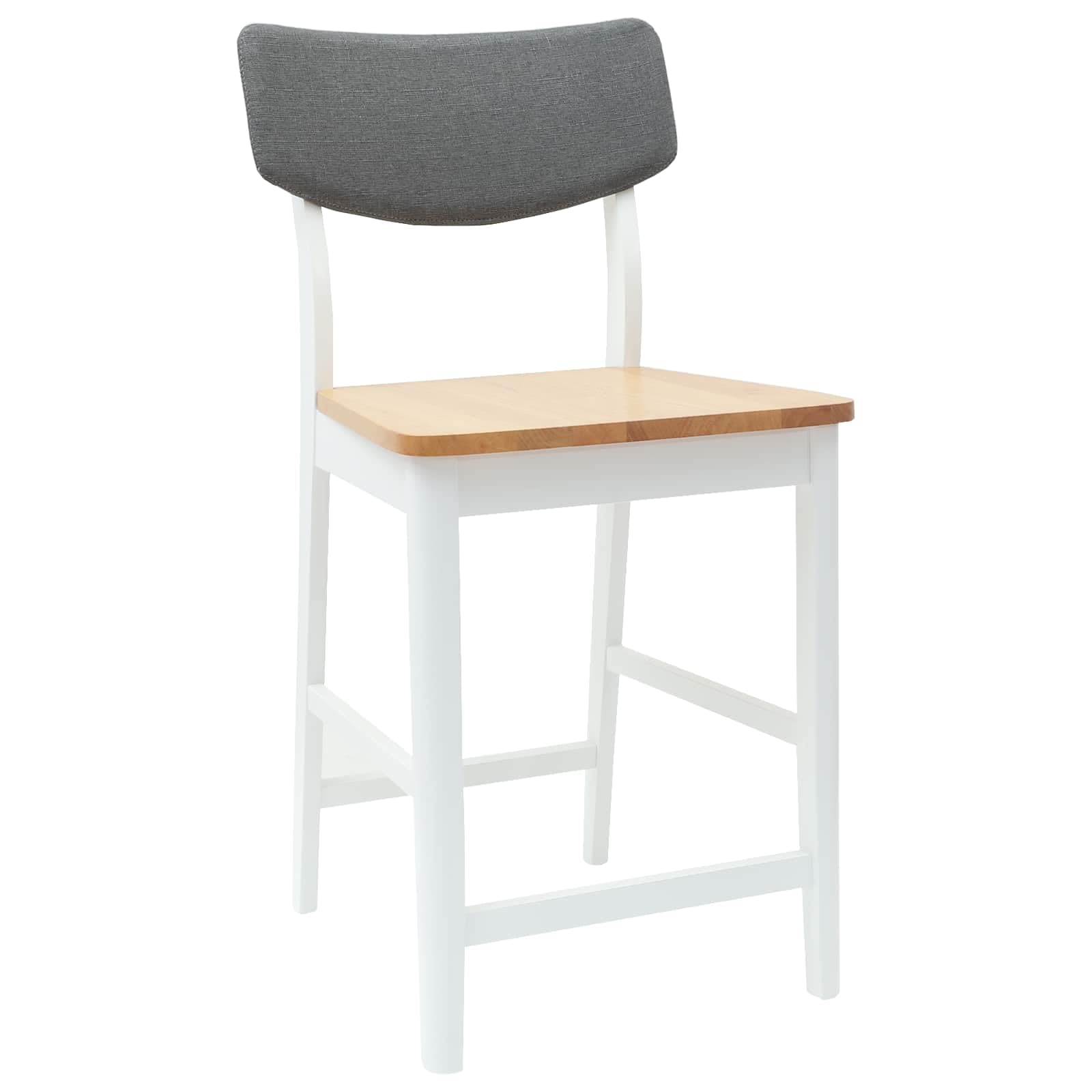 Esszimmerstühle 2er Set Weiß 48 x 49 x 95 cm Massives Gummiholz | Ergonomisch geformter Sitz, quadratische Beine, pflegeleicht mit feuchtem Tuch, nur für Innenräume
