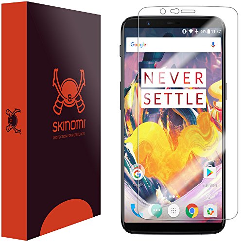 Skinomi TechSkin Clear Screen Protector for OnePlus 5T [Full Coverage] Anti-Bubble HD TPU Film