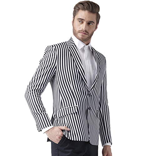 Image of hangup Regular Casual wear Blazer for Men, Color White, Size 36 (LiningBlazer)
