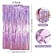 Drucilla Lametta Vorhang, 2 Stück Glitzer Folien Fransen Lametta Vorhänge, Glitzer Tinsel Curtain für Party, Geburtstag, Hochzeit, Happy Birthday Deko, 1m x 2m, Rosa