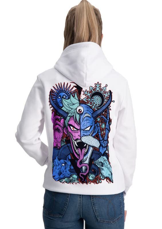 Image of VLAM Demon Dark Art Back Print Unisex Winter Hoodie