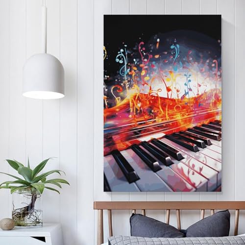 Toile clavier de piano HEBVNJF à l'impression haute définition - 5