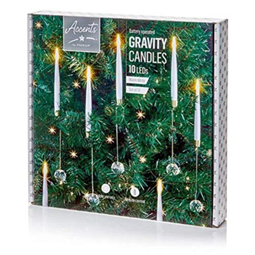 Premier Decorations Led 31 Centimetre Gravity Candles with Remote