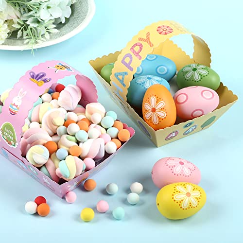 LIHAO 12pz Cestini di Pasqua di Carta, Cesto