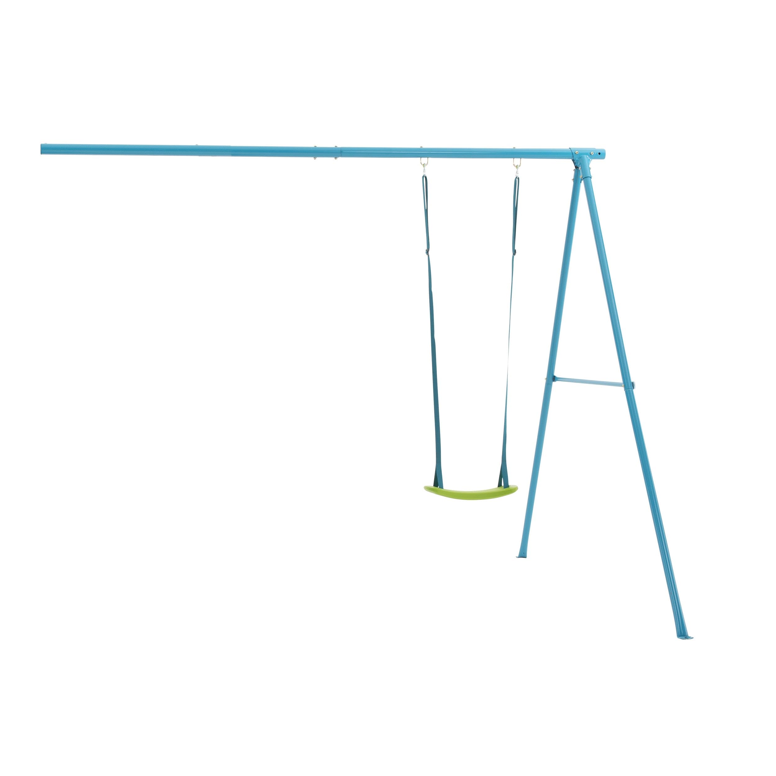 TP Toys Explorer Blue Swing Arm - Metal Swing Arm For Single Swings. A-frame Swings Stand With Ground Stakes, Carabiners & Foot Caps. Swing Sets For Outdoor, Heavy Duty Metal Swing Arm - 3+ Years