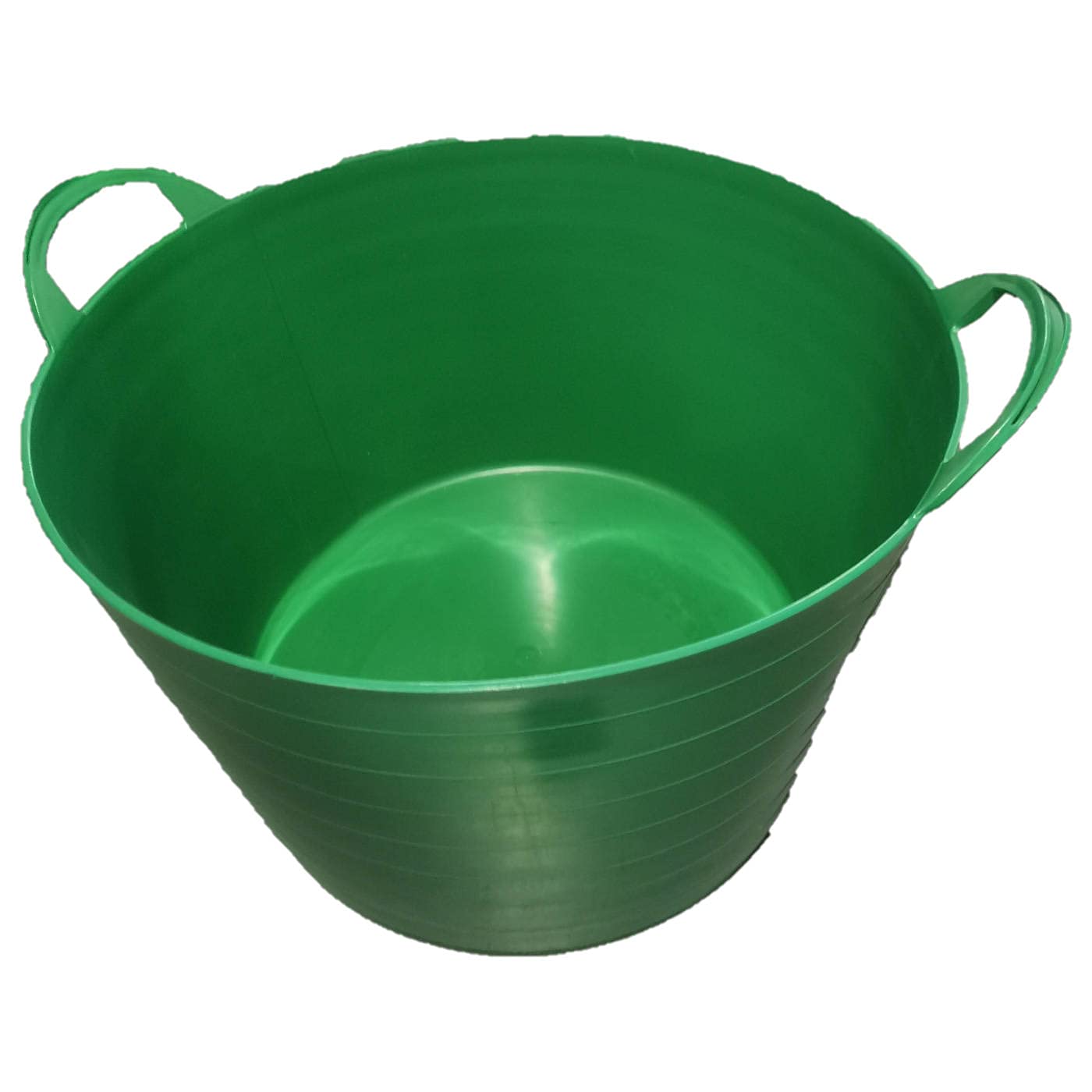 Pack de 6 capazos de plástico Flexible, de Color Verde, de 58 x 33,5 cm con Capacidad de 65 litros, con Asas, Ideal para Trabajo de Vendimia, Agricultura…Cubo de plástico(6uds/ 65 litros Verde)