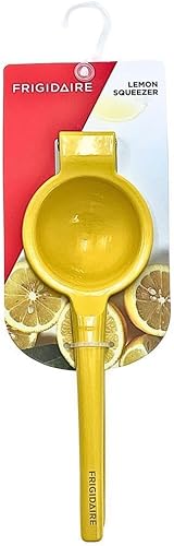 Frigidaire Exprimidor de limón de metal resistente, exprimidor manual de cítricos de mano para extracción de jugo de limón y lima sin esfuerzo,