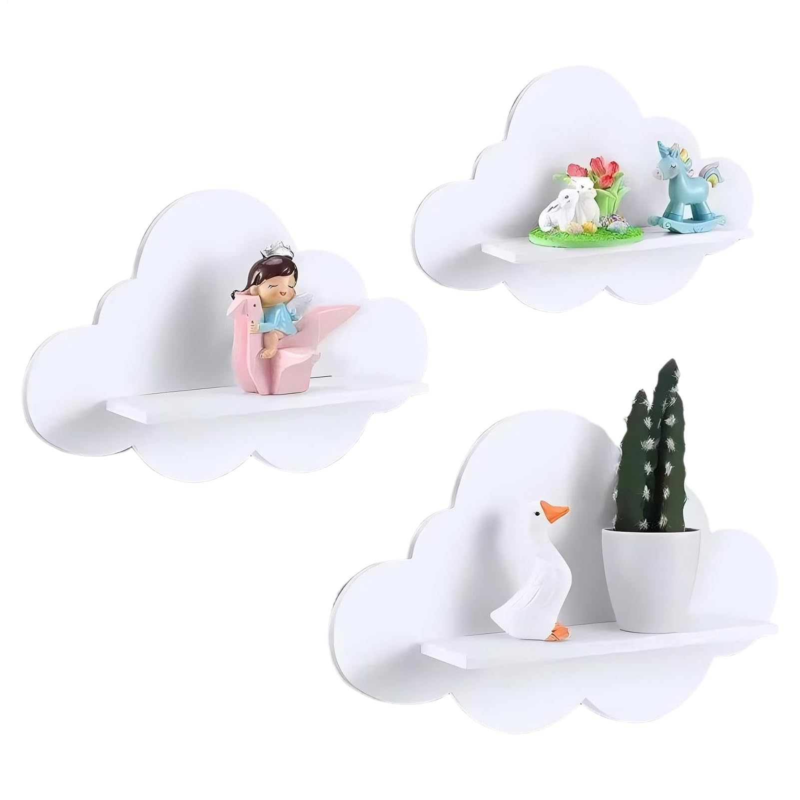 Étagère murale flottante lot de 3 : rangement esthétique et gain de place pour toute la maison