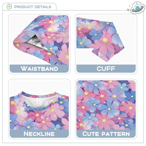 JUNZAN Beautiful Flowers Big Girls Sweatshirts Hoodies Long Sleeve Fall Tops Shirts Athletic 4T3