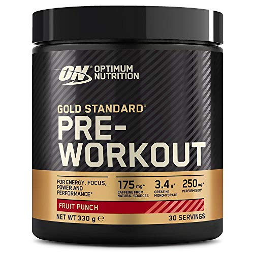 Optimum Nutrition ON Gold Standard Fórmula de pré-treino em pó com monohidrato de creatina